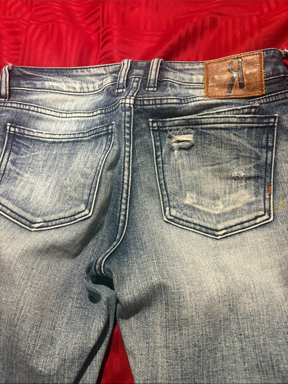 Rock Revival remix Skinny Jeans in Faded Blue Wash